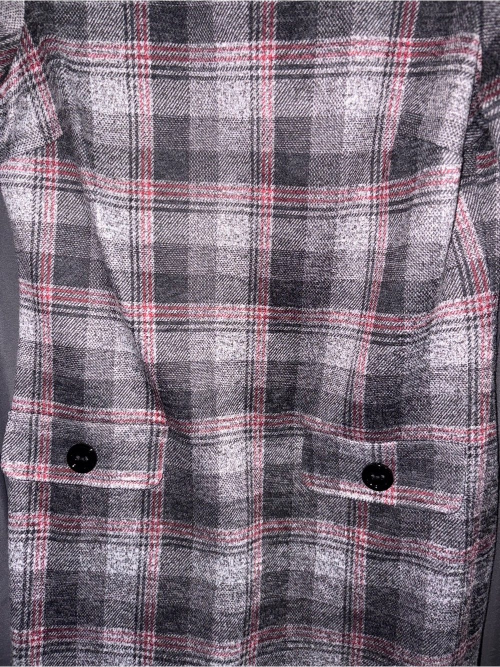 connected apparel Pink and Gray Plaid Long-Sleeve Shift Dress - Picture 2 of 5